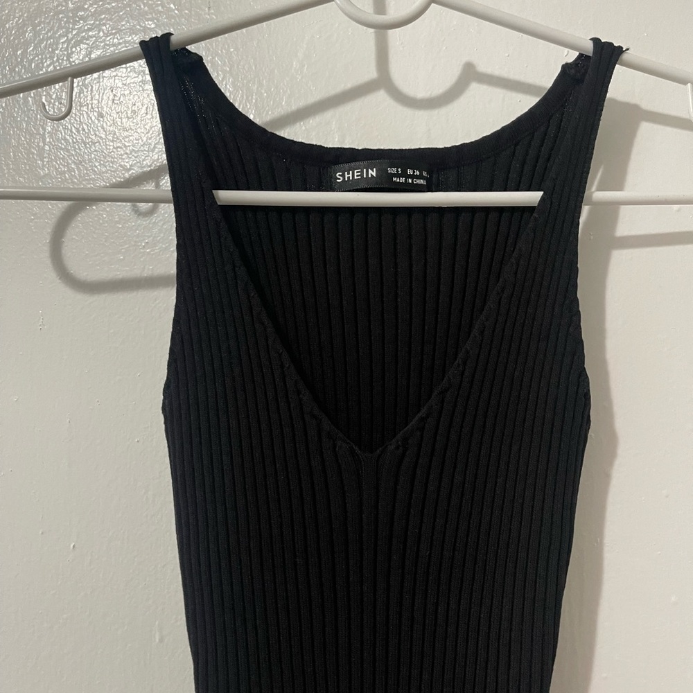 SHEIN Ribbed Maxi Bodycon Dress